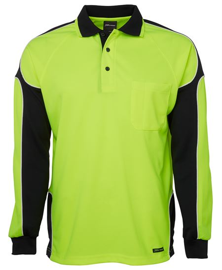 JB's Hi Vis L/S Arm Panel Polo