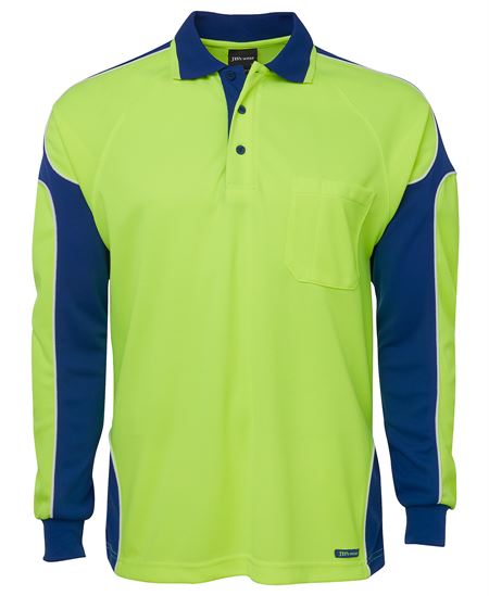 JB's Hi Vis L/S Arm Panel Polo