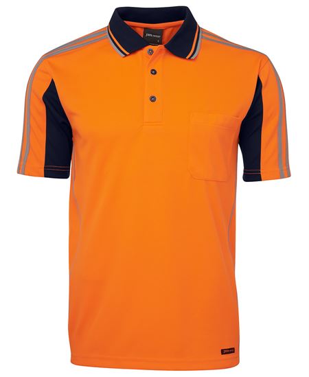 JB's Hi Vis S/S Arm Tape Polo