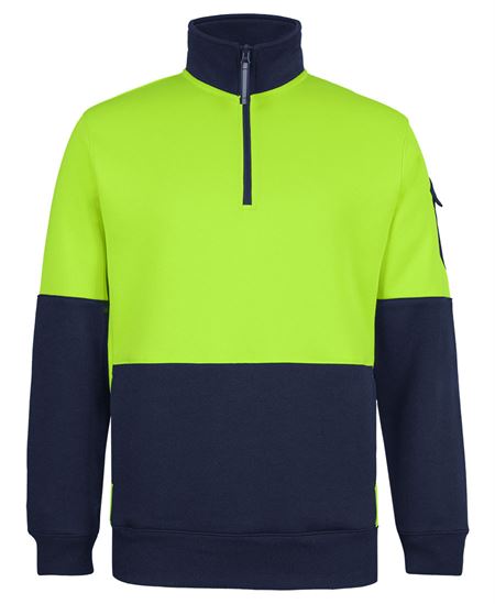 JB's 350g Hi Vis 1/2 ZIp Trade Fleece