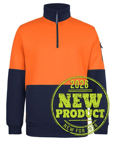 JB's 350g Hi Vis 1/2 ZIp Trade Fleece