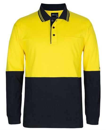 JB's Hi Vis L/S Cotton Polo