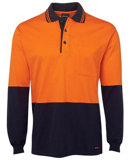 JB's Hi Vis L/S Cotton Polo