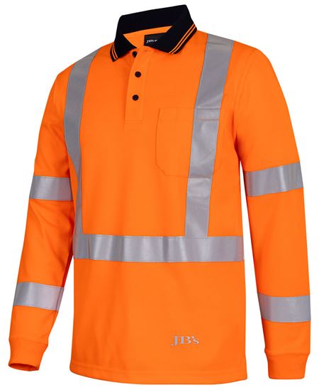 JB's Hi Vis L/S NSW/QLD Rail Biomotion X-Back Polo - 1 Colour(s) available