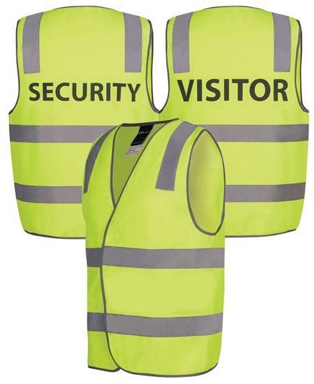 JB's Hi Vis (D+N) Safety Vest Print (Security / Visitor) - 2 Colour(s) available