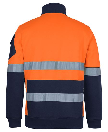 JB's 350g Hi Vis (D+N) 1/2 Zip Trade Fleece