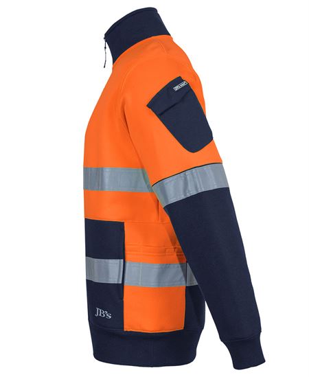 JB's 350g Hi Vis (D+N) 1/2 Zip Trade Fleece