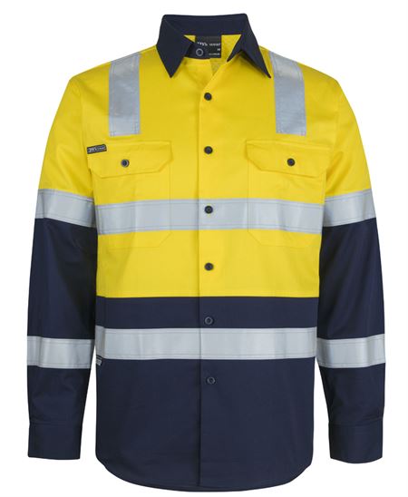 JB's Hi Vis (D+N) L/S 150G Level 3 Work Shirt