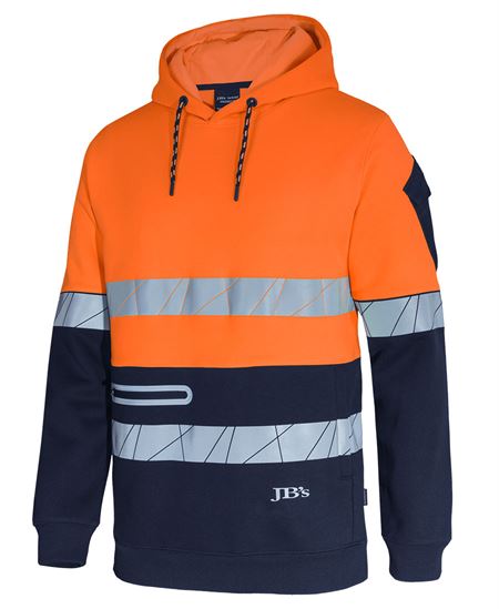 JB's 450g Hi VIs Pull Over Hoodie with Fragmented Tape - 2 Colour(s) available
