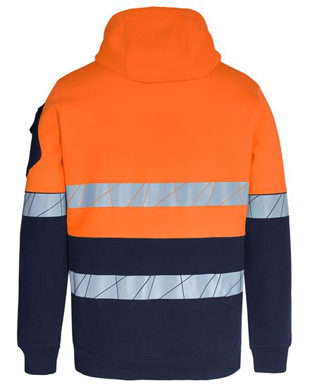 JB's 450g Hi VIs Pull Over Hoodie with Fragmented Tape