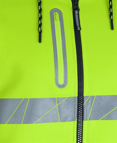 JB's 450g Hi Vis Full Zip Hoodie with Fragmented Tape