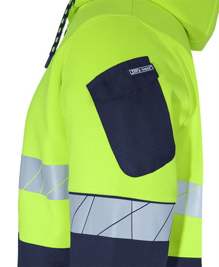 JB's 450g Hi Vis Full Zip Hoodie with Fragmented Tape