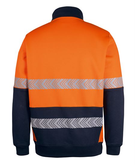JB's Hi Vis 330g 1/2 Zip Segmented Tape Fleece