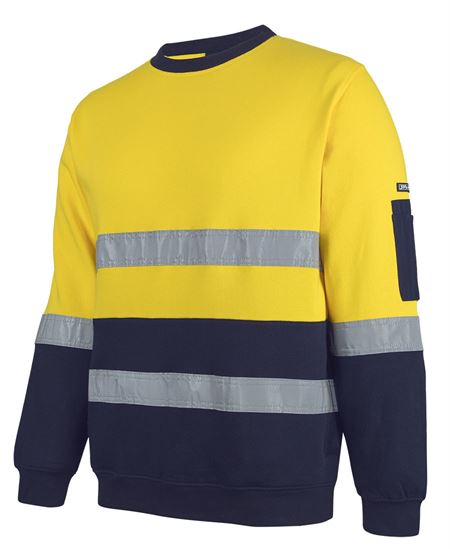 JB's Hi Vis (D+N) 310 Cotton Crew Neck Sweater - 2 Colour(s) available