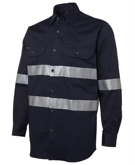 JB's L/S 190G Work Shirt With Reflective Tape - 2 Colour(s) available