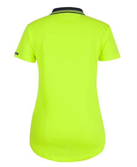 JB's Ladies Hi Vis S/S Drop Tail Polo
