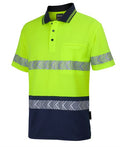 JB's Hi Vis (D+N) Cotton Back S/S Segmented Tape Polo - 1 Colour(s) available