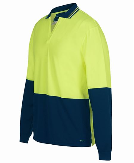 JB's Hi Vis L/S Non Button Polo - 1 Colour(s) available