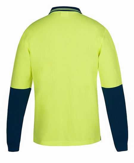 JB's Hi Vis L/S Non Button Polo