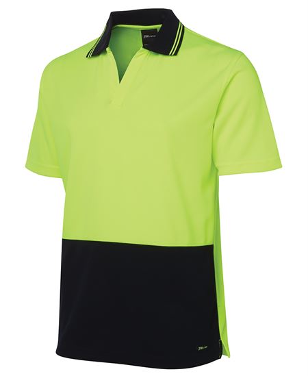 JB's Hi Vis L/S Non Button Polo