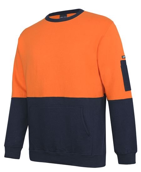 JB's Hi Vis 310 Cotton Crew Neck Fleece - 2 Colour(s) available
