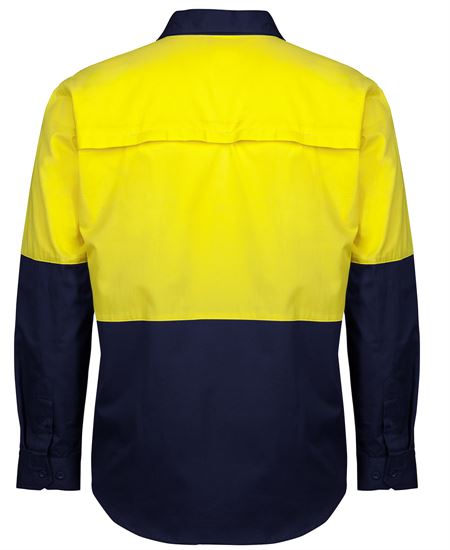 JB's Hi Vis Close Front L/S 150g Work Shirt