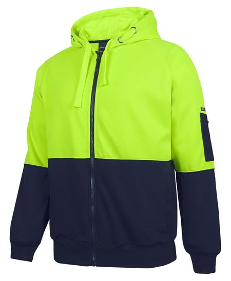 JB's Hi Vis Full Zip Fleecy Hoodie - 2 Colour(s) available