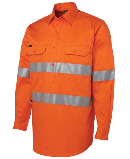 JB's Hi Vis (D+N) Close Front L/S 190g Work Shirt - 3 Colour(s) available