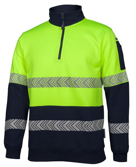 JB's Hi Vis 1/2 Zip Segmented Tape Fleecy