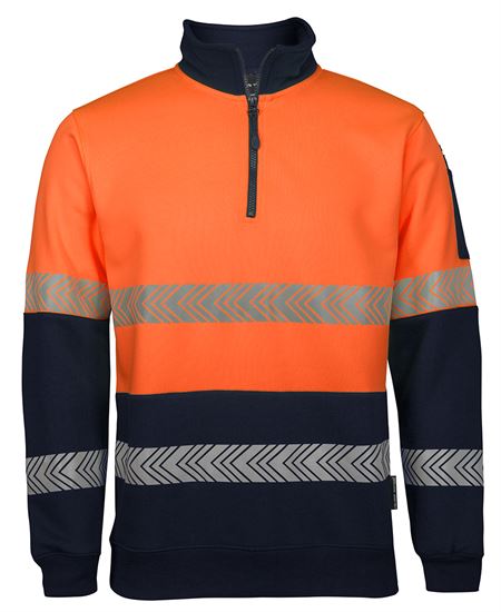 JB's Hi Vis 1/2 Zip Segmented Tape Fleecy