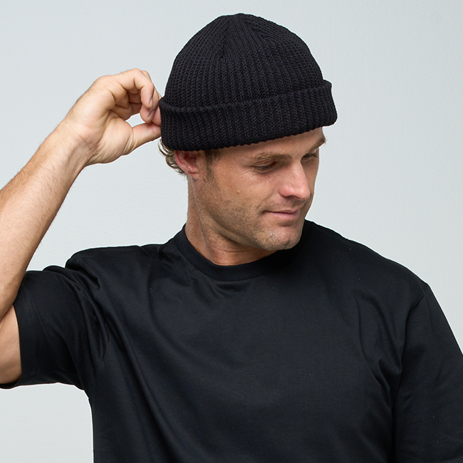 YP-Fishermans BEANIE by FLEXFIT Black OSFA