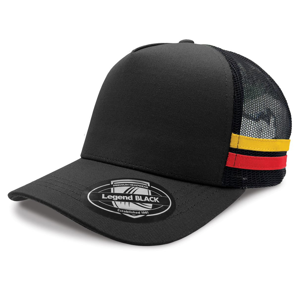 Striped Trucker - Brown / Khaki / Brown / Brown