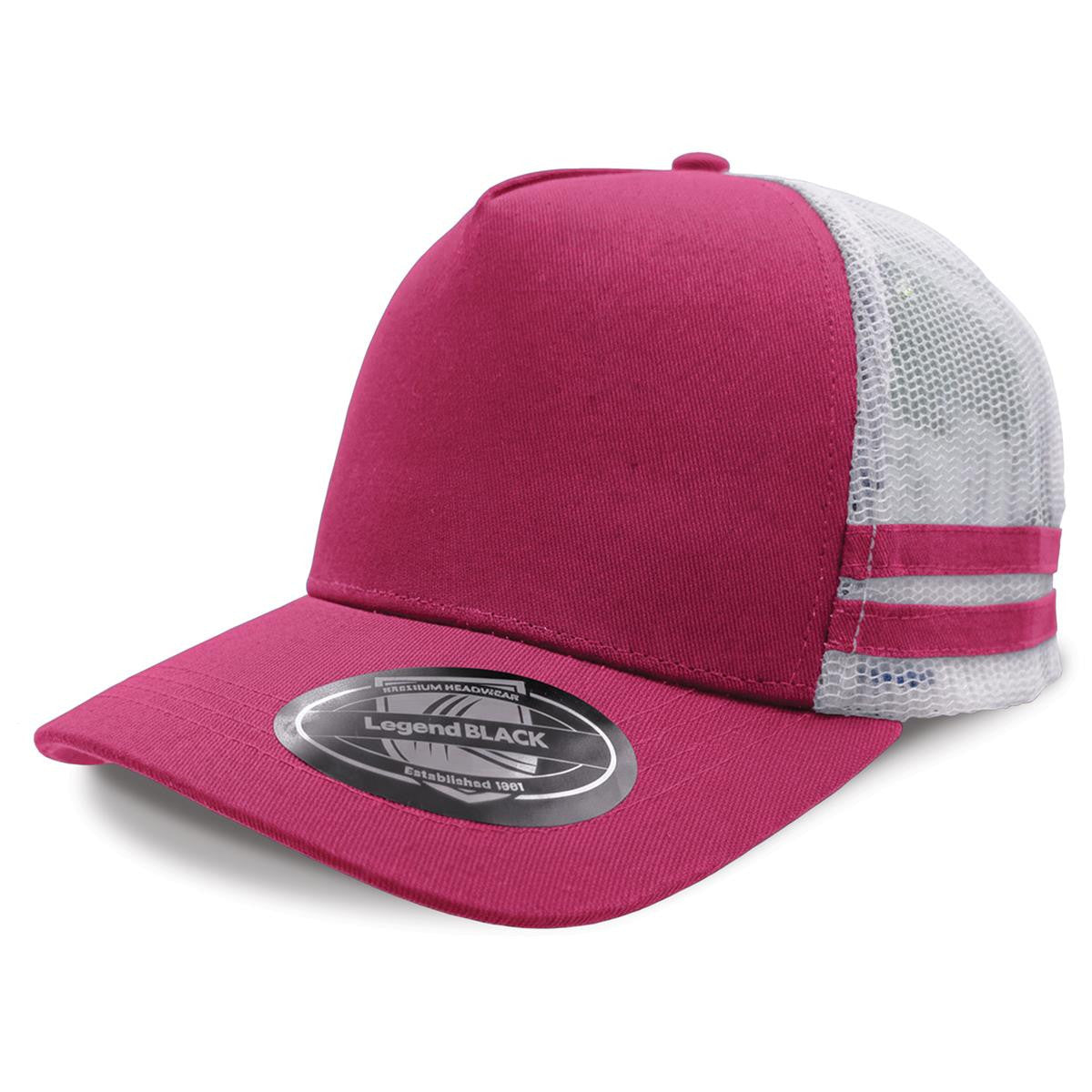 Striped Trucker - Navy / Navy / White / Red
