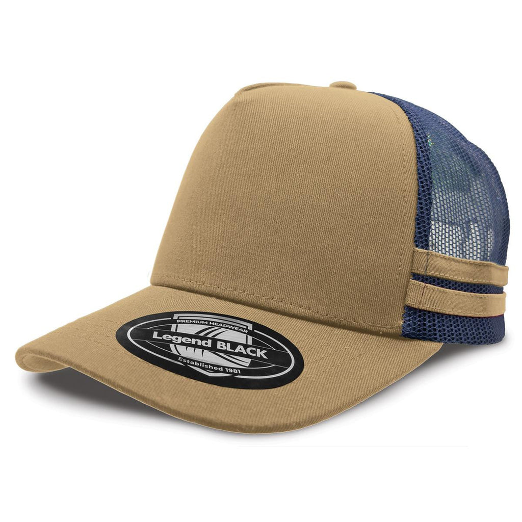 Striped Trucker - Navy / White / Sky Blue / Navy