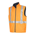 Hi Vis Reversible Vest With Reflective Tape Orange/Navy