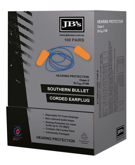 JB's Southern Bullet Earplug (200 pair)