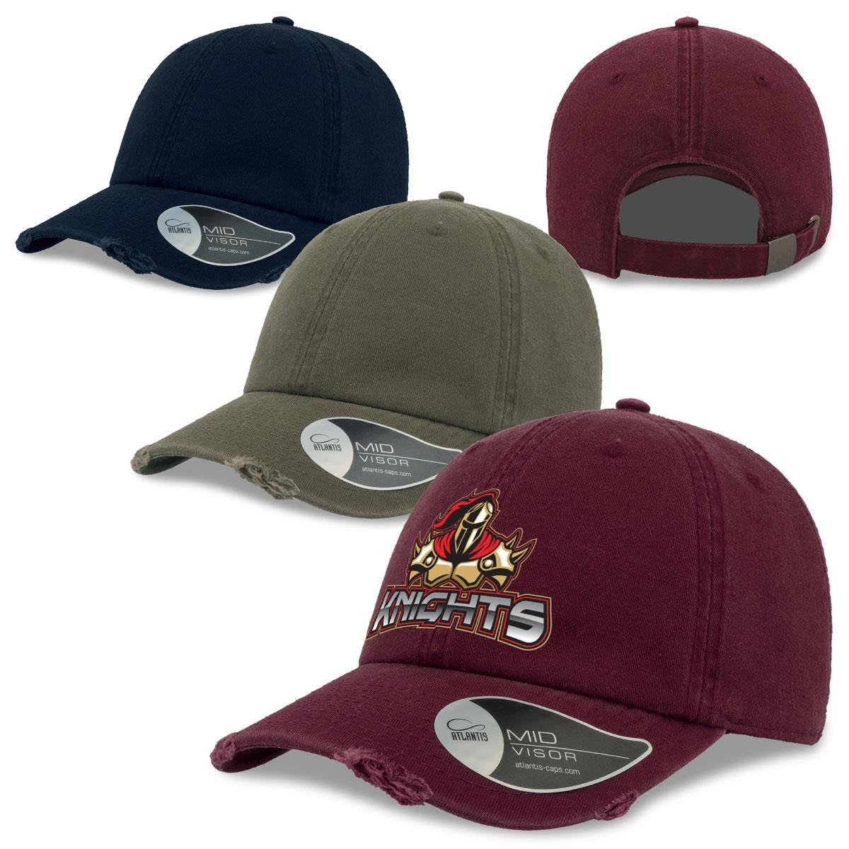 Dad Hat Destroyed - Burgundy
