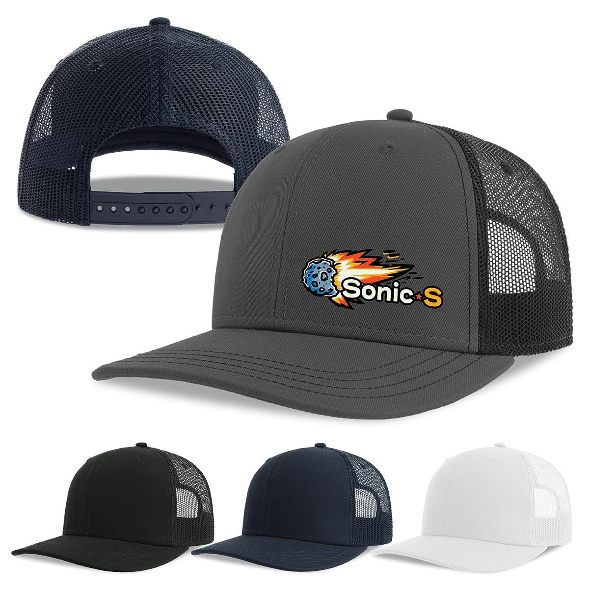 Sonic-S Organic/Recycled Trucker - Black / Black