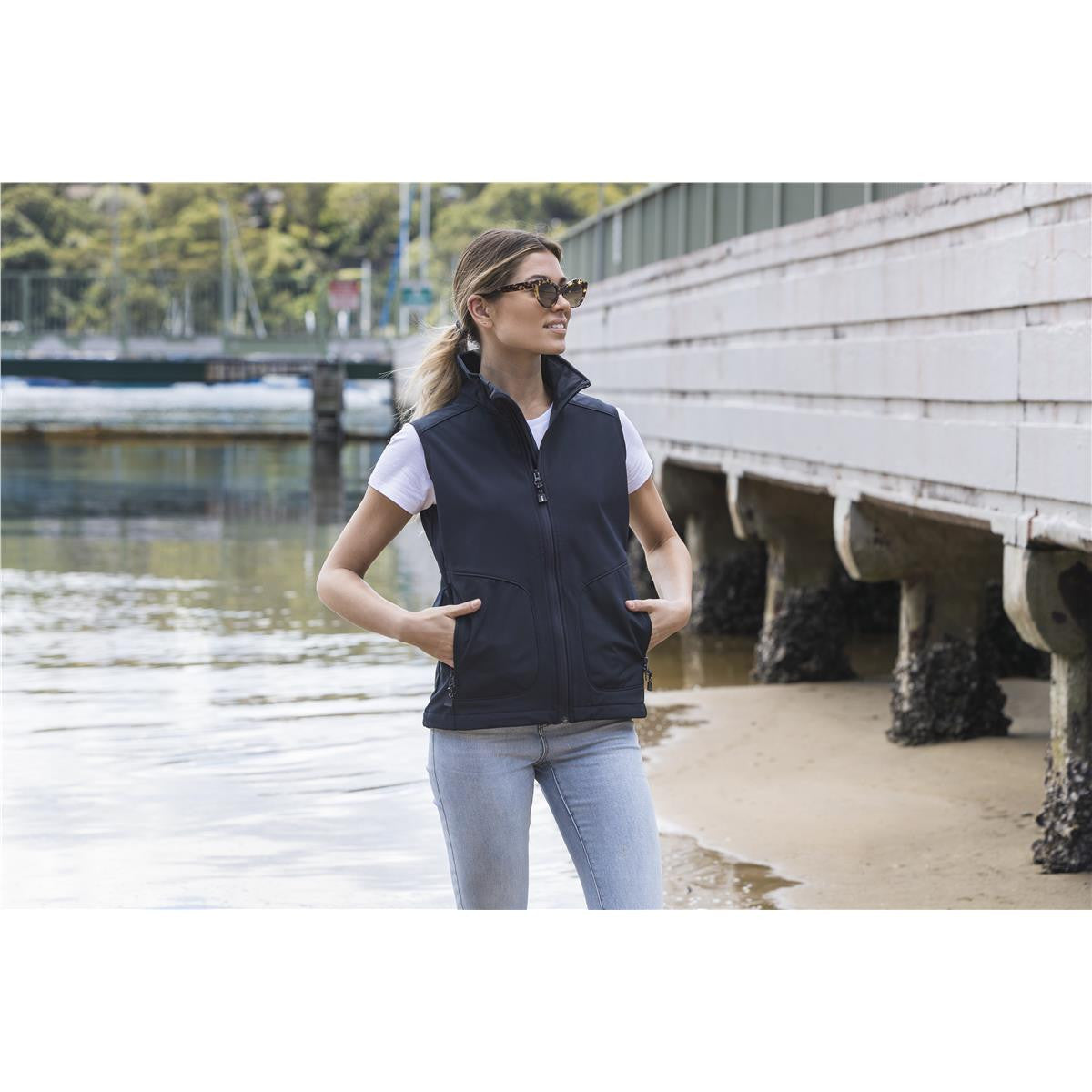 Morgan Women's Softshell Vest - Navy
