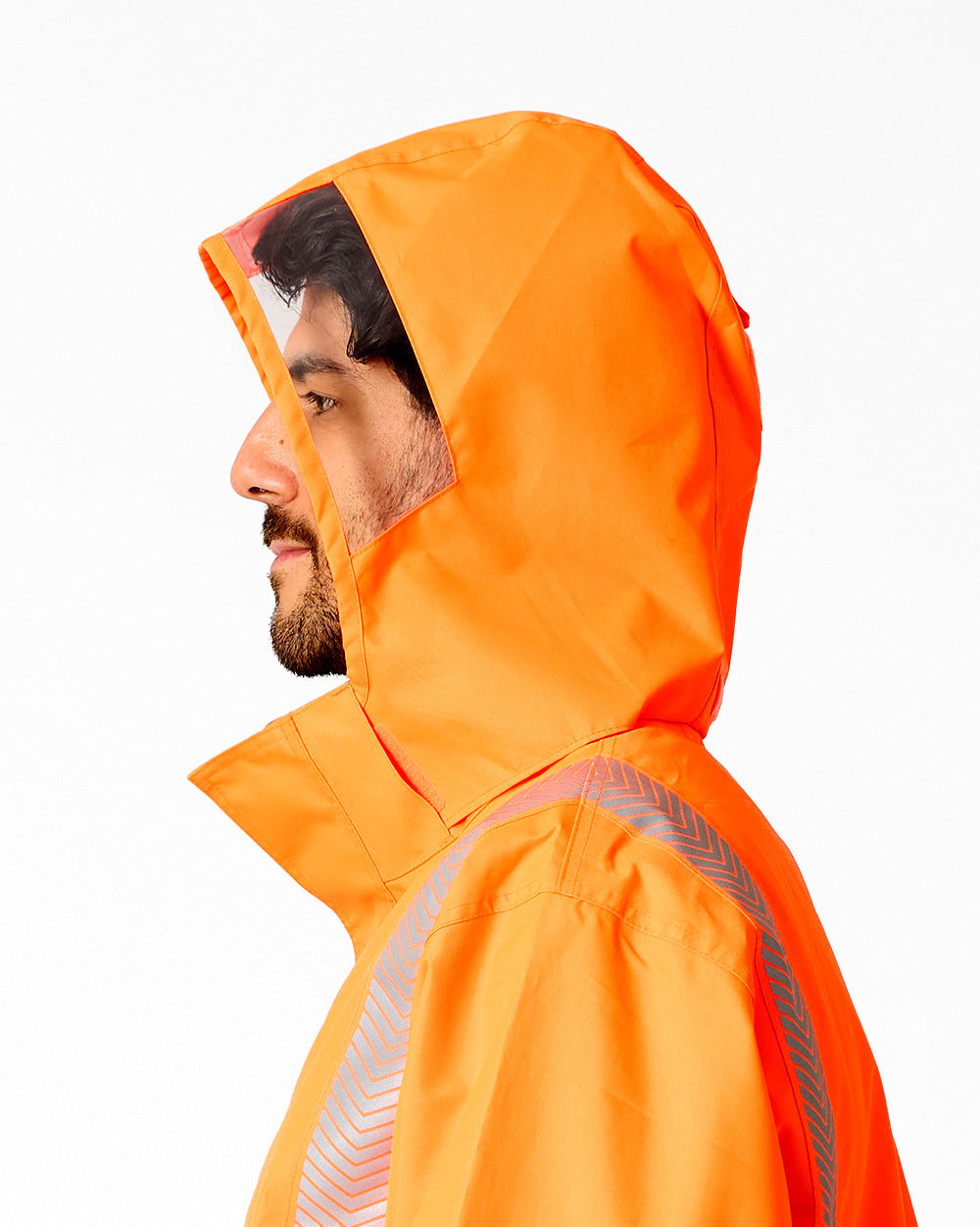 Hi-Vis Barassi Jacket in Fluoro Orange & Navy