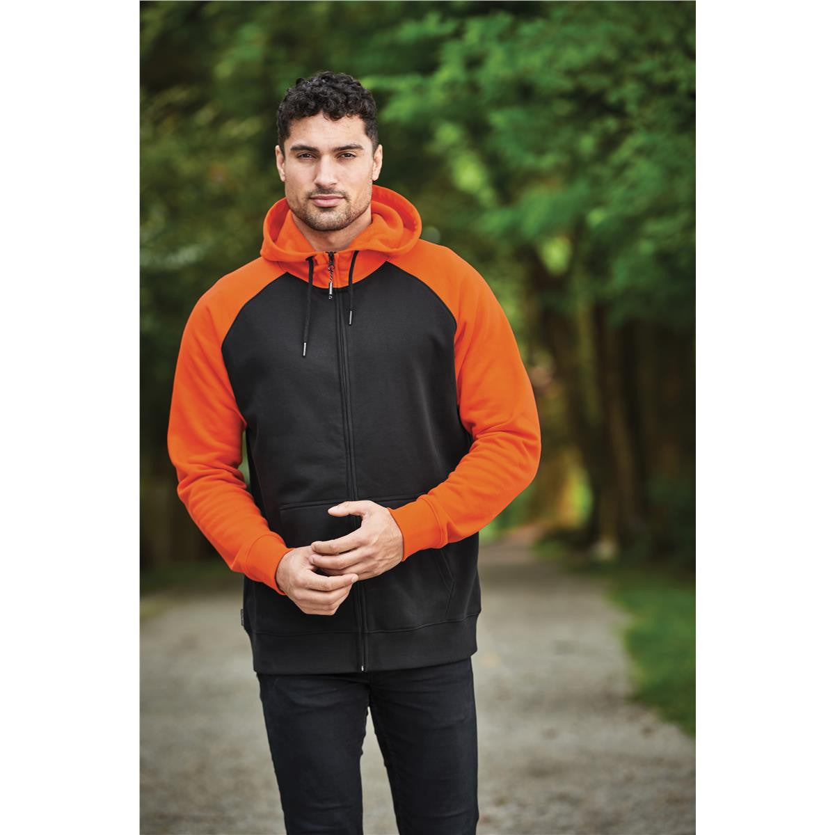 Men's Omega Zip Hoody - Black / Bright Red
