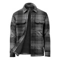 Men's Highland Sherpa Lined Plaid Jacket - Carbon / Black Plaid