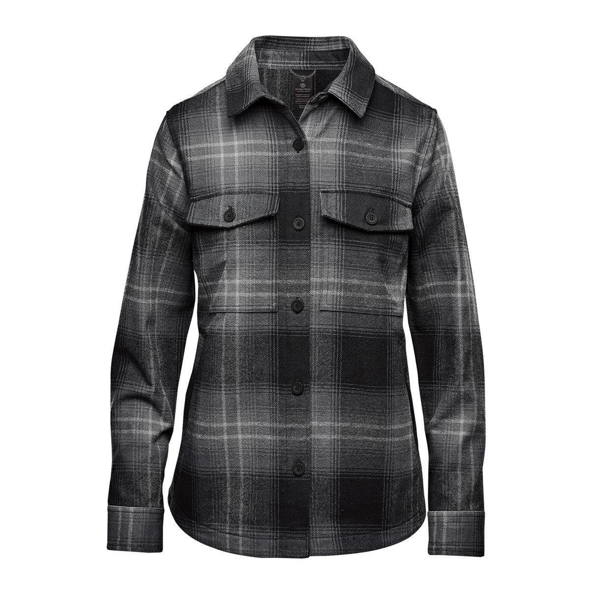 Women's Highland Plaid Shacket - Black