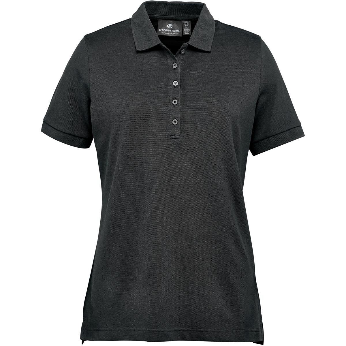 Women's Nantucket Stretch Pique Polo - Charcoal Heather