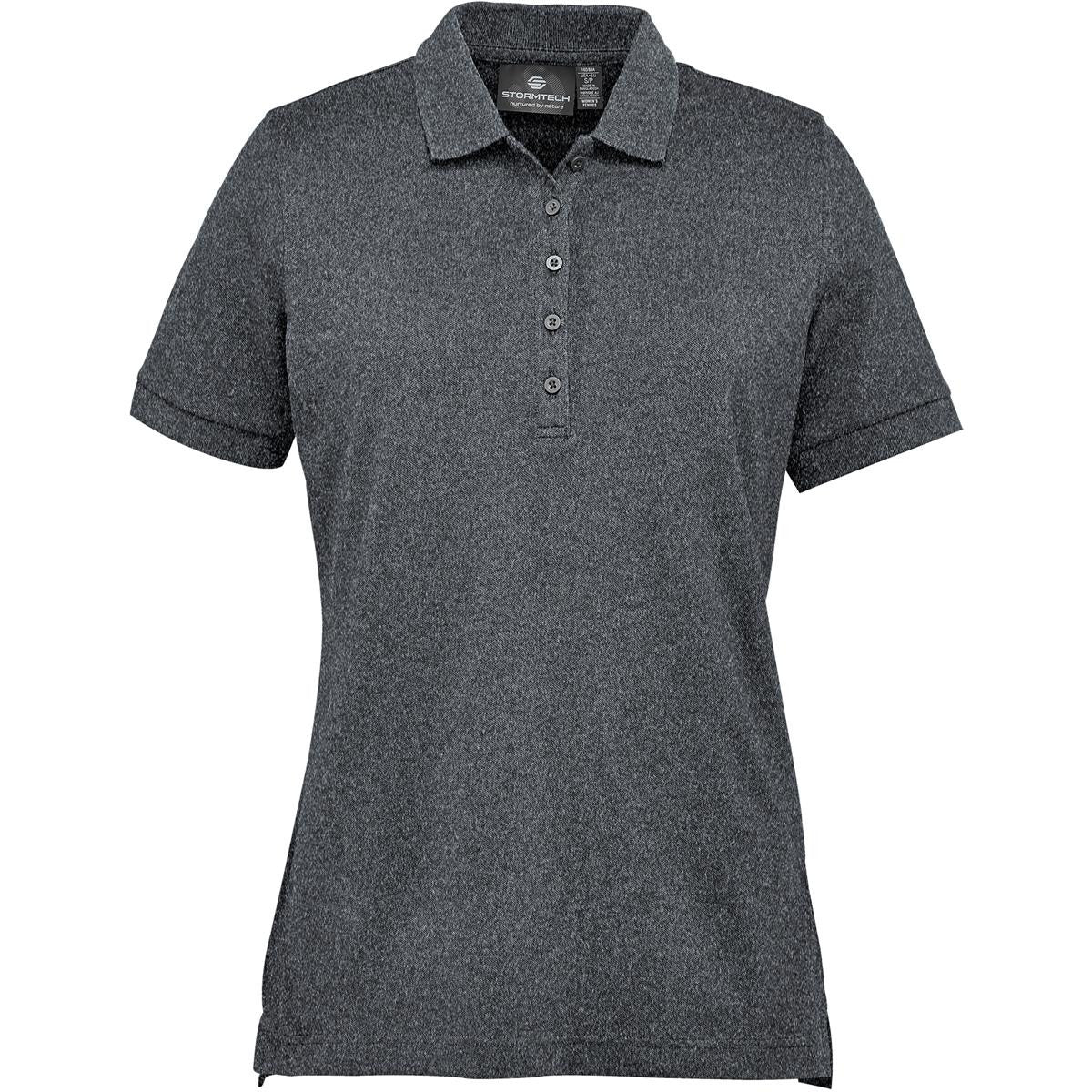 Women's Nantucket Stretch Pique Polo - Black