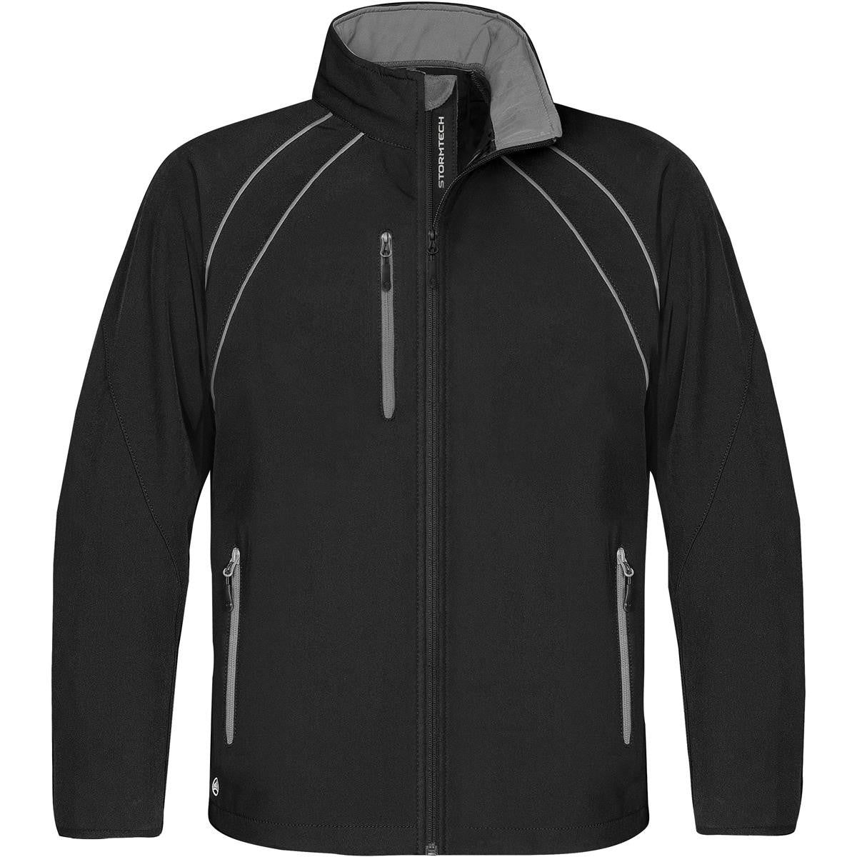 Men's Crew Softshell - Black / Reflective Granite