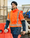 Hi-Vis Clarke Jacket in Fluoro Orange & Navy