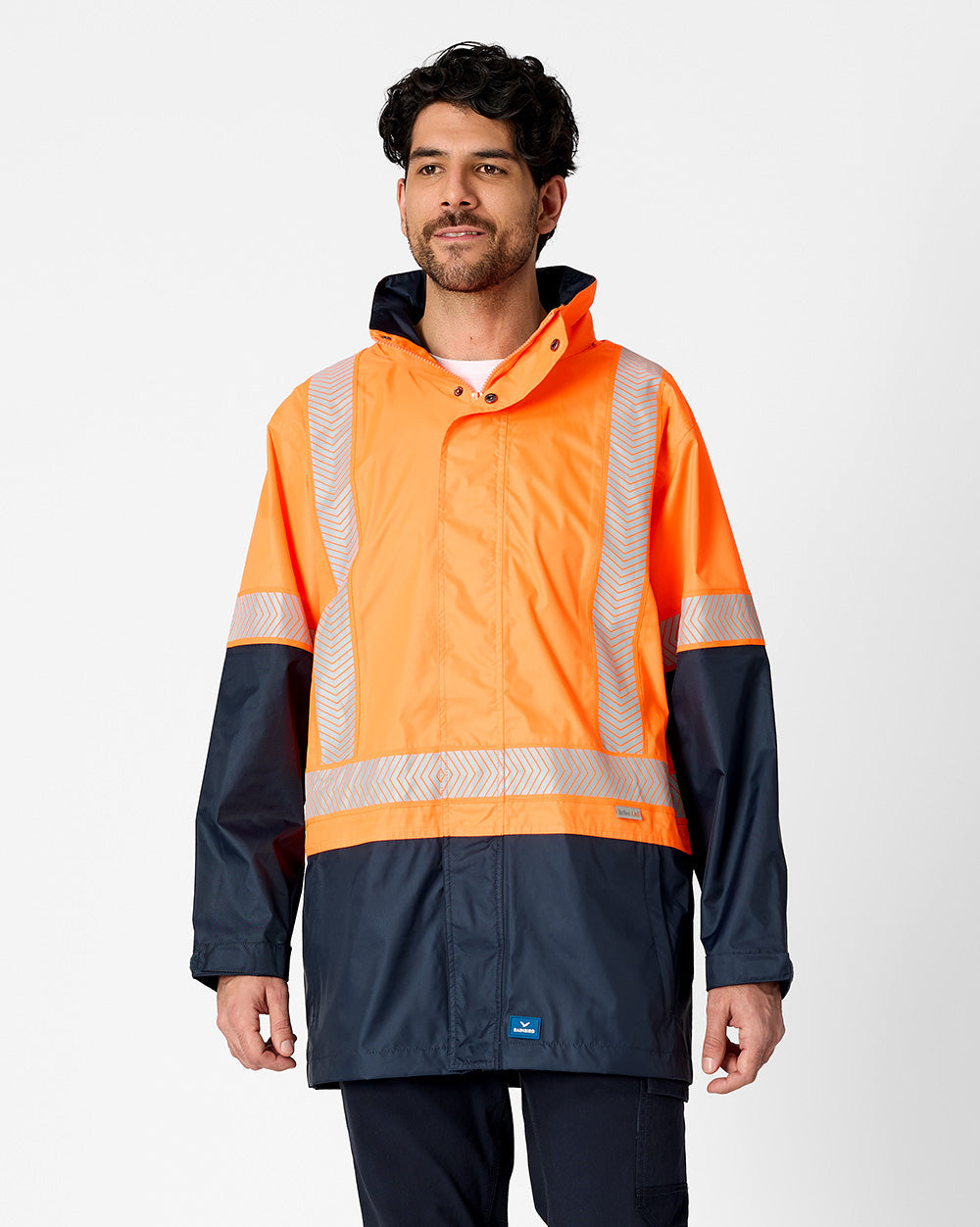 Hi-Vis Clarke Jacket in Fluoro Orange & Navy