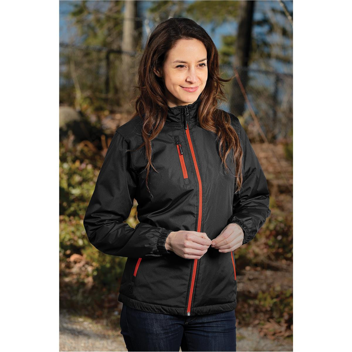 Women's Axis Thermal Jacket - Black / Sport Red