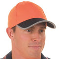 HiVis 2 tone cap with reflective trim & velcro strap - Orange/Navy